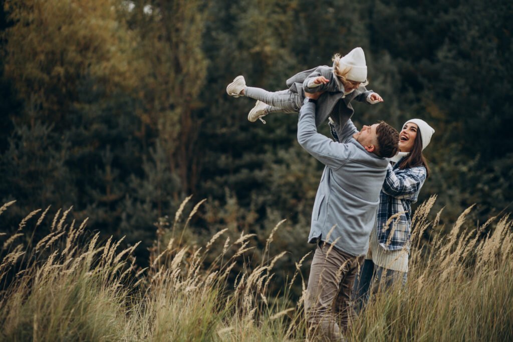 Family enjoying time together outdoors